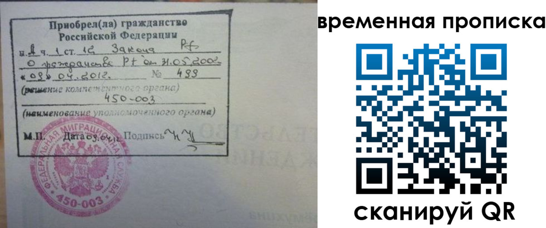 временная регистрация в Усмани